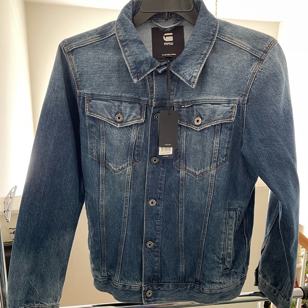 G STAR RAW 3301 Slim Jacket Men’s Size Medium Blue Denim Jean